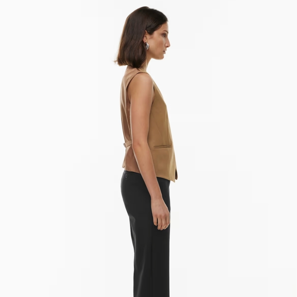 Artizia | Babaton Wool Twill Button-up Evaluate Vest - Size 8 - Picture 8 of 11